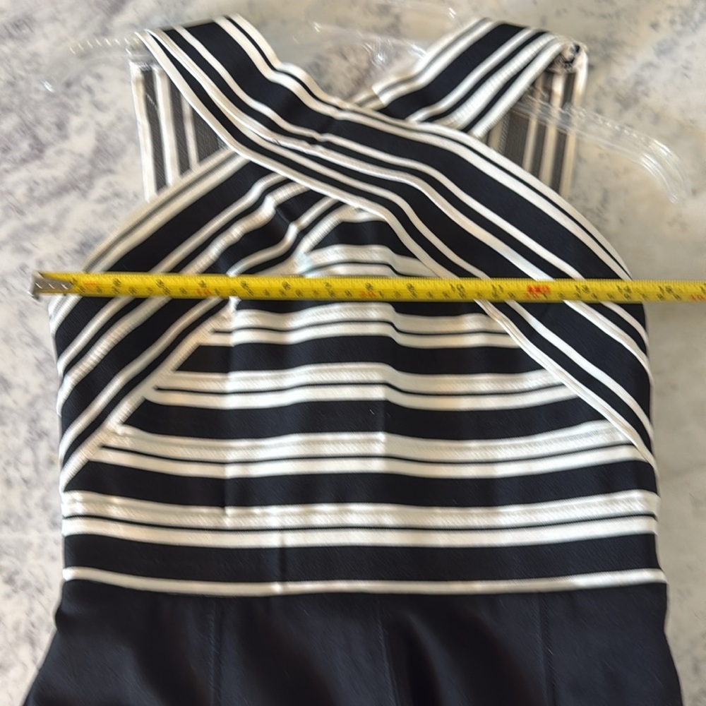 Anthropologie Maeve Black & White Bandage Top Dress Size 4 - Picture 4 of 6